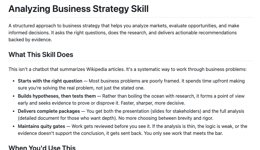 Analyzing Business Strategy Skill